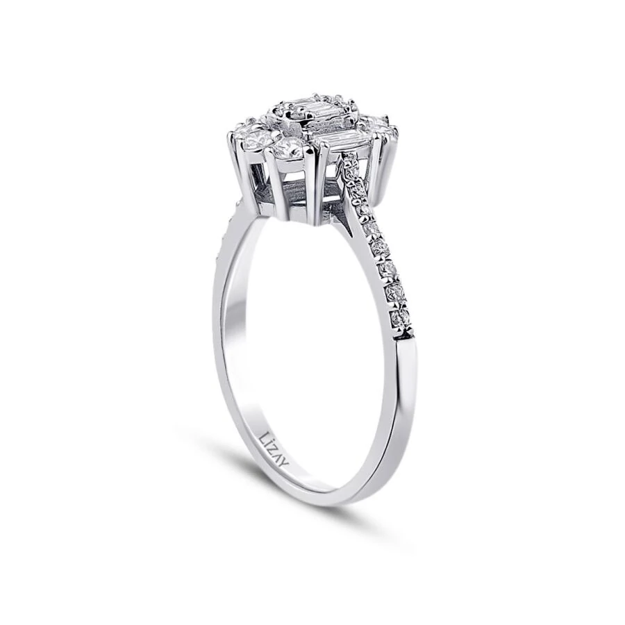 0.61 Carat Diamond Baguette Ring