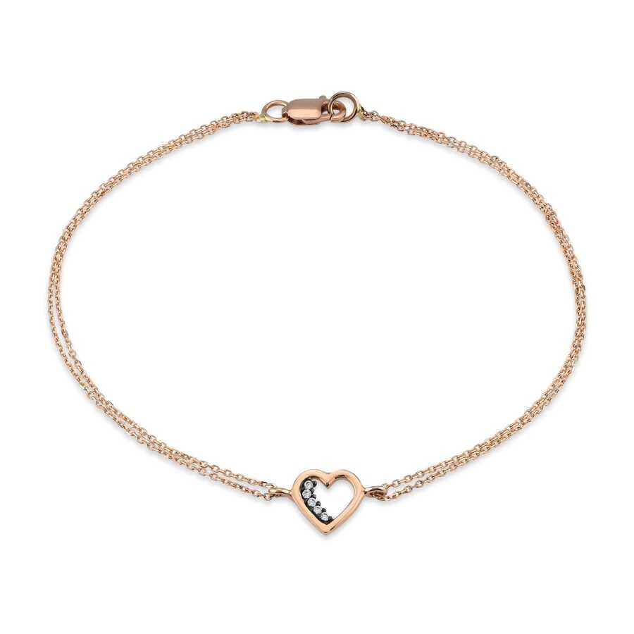 Gold Heart Chain Bracelet