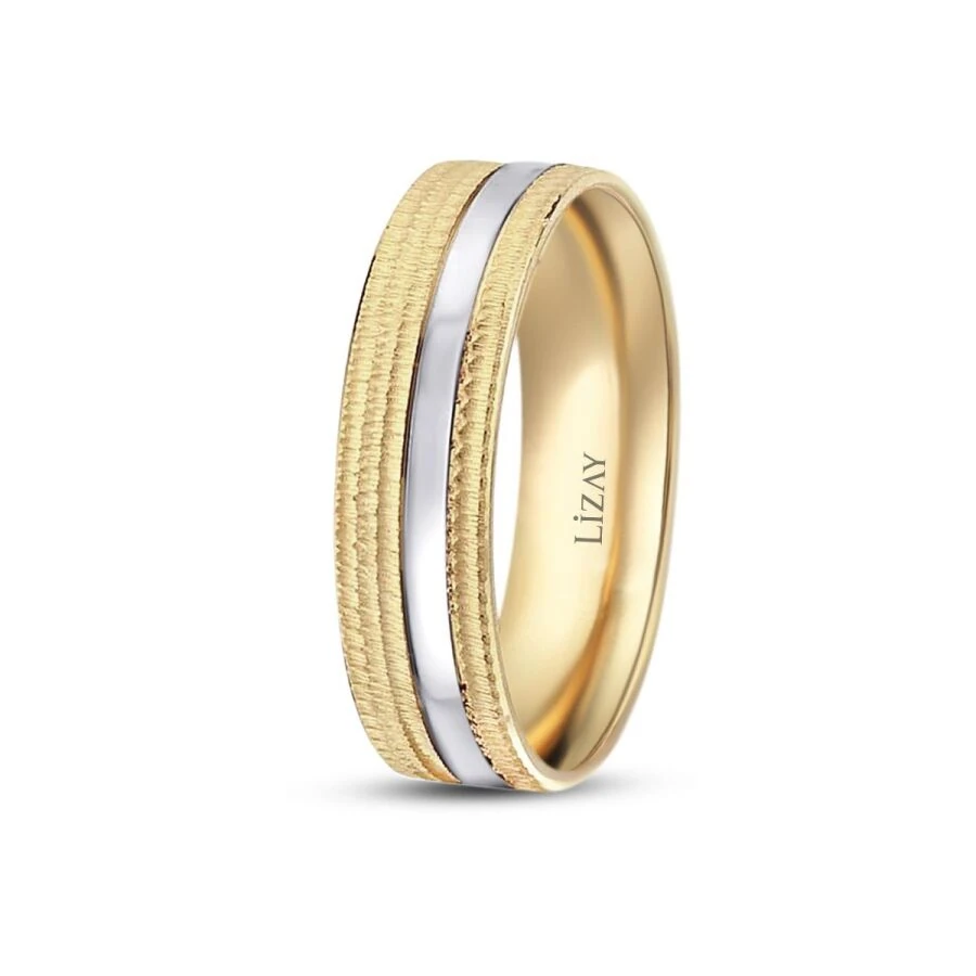 Gold Patterned Wedding Band