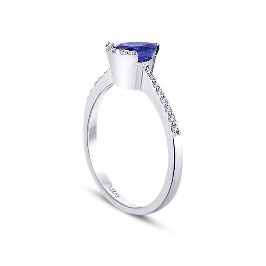 1.19 Carat Diamond Sapphire Ring