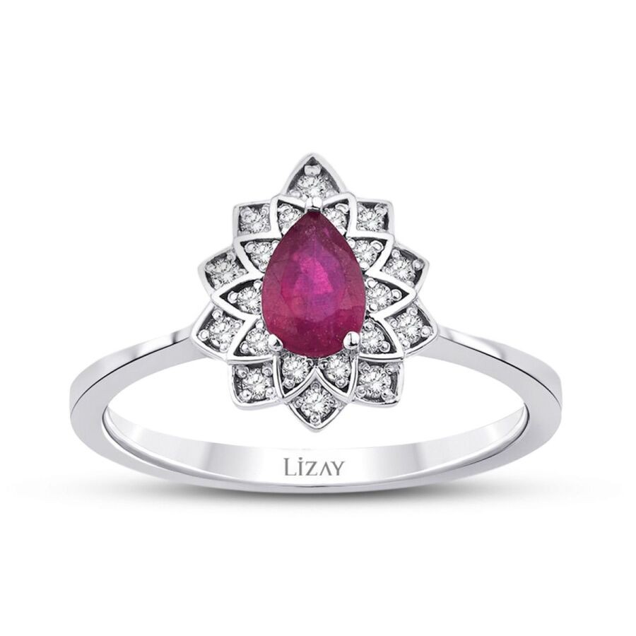 0.70 Carat Diamond Ruby Ring