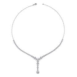 Gold Pear Tennis Necklace