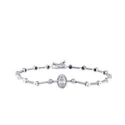 0.13 Carat Diamond Baguette Bracelet