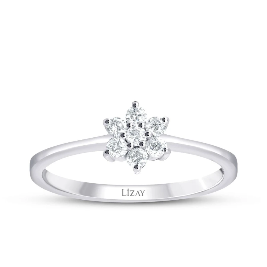 0.25 Carat Diamond Flower Ring