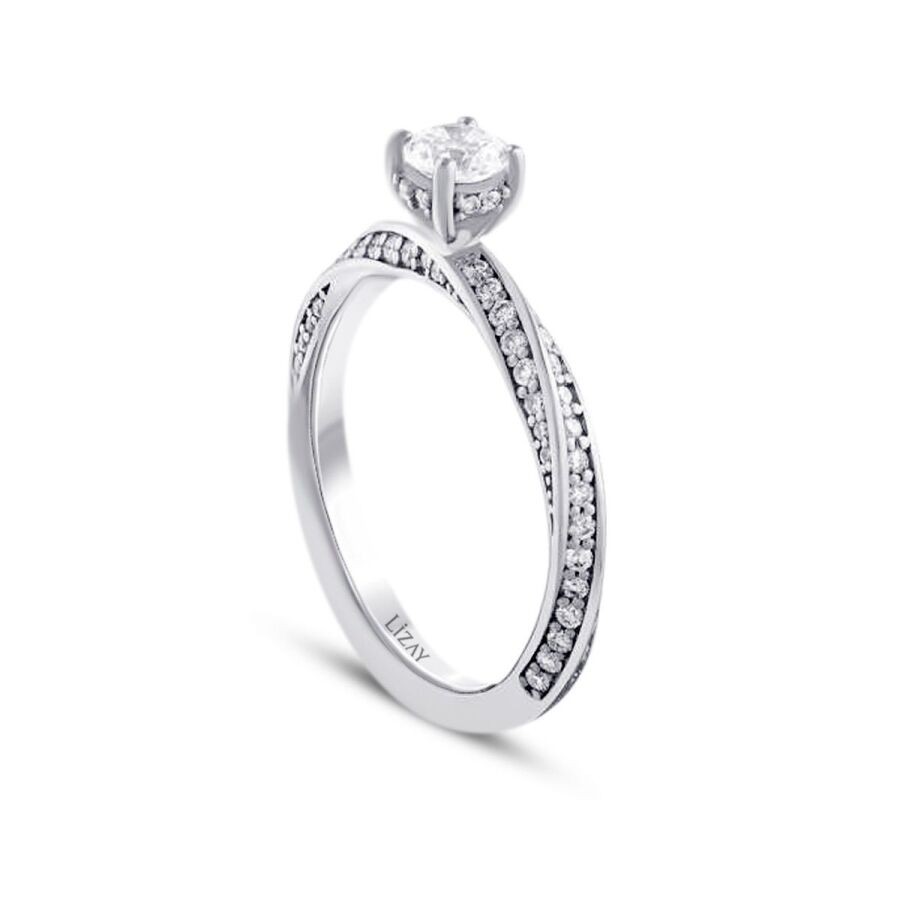 0.94 Carat Diamond Round Solitaire Engagement Ring