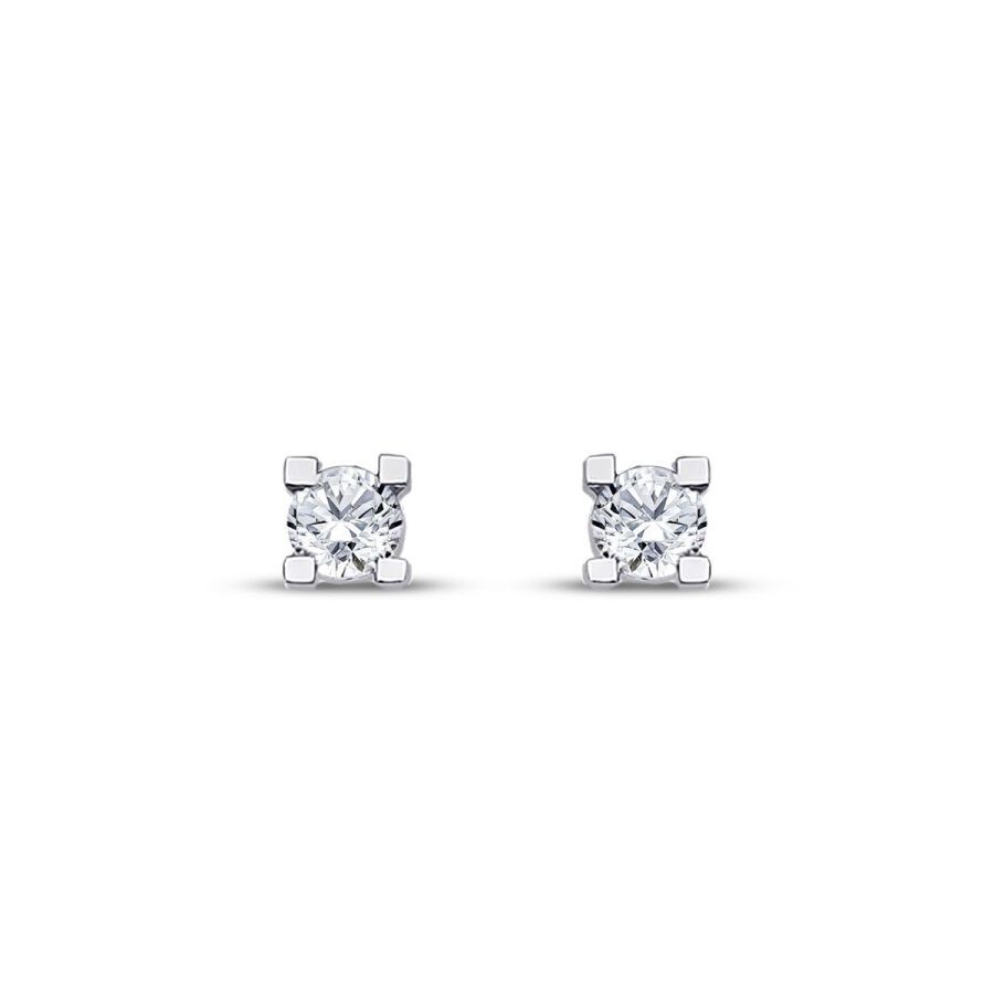 0.15 Carat Diamond Solitaire Earrings