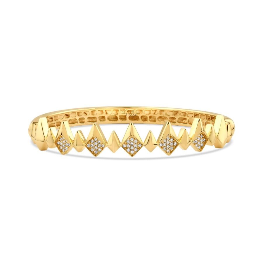 Gold Geometric Bangle