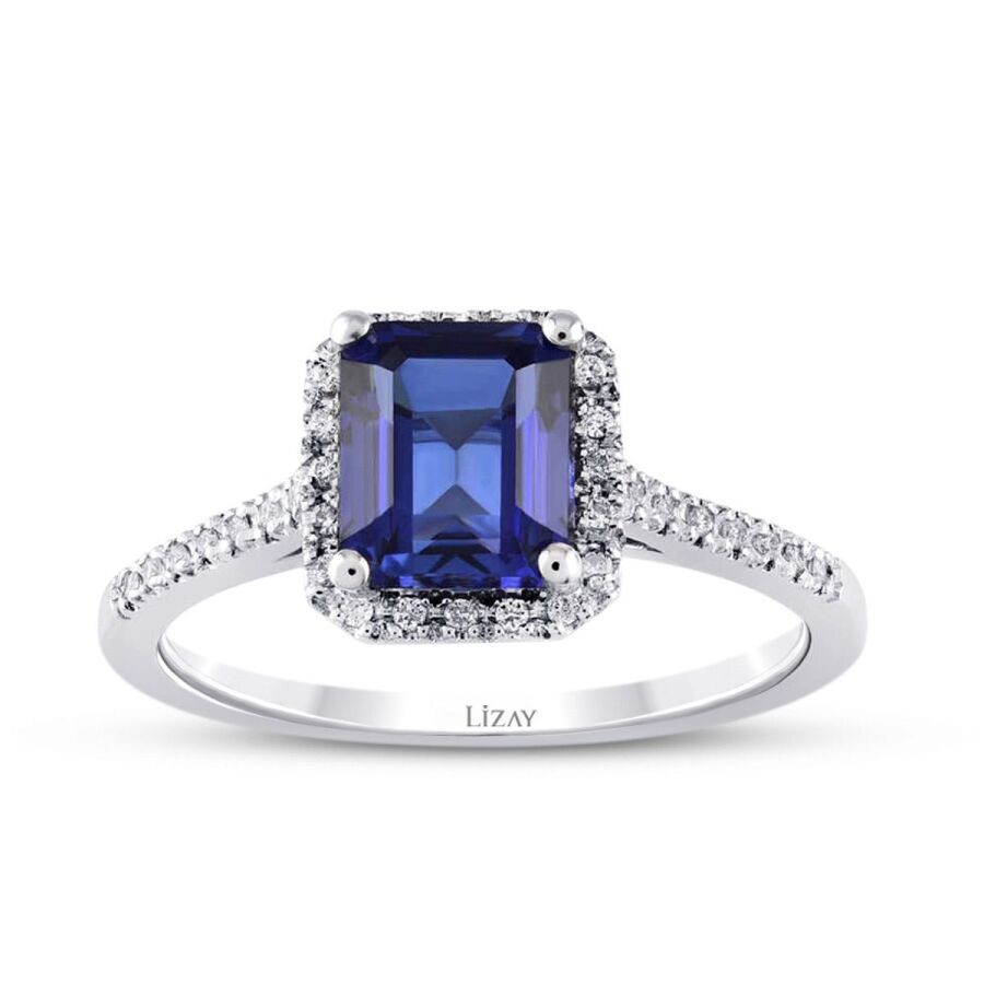 1.20 Carat Diamond Sapphire Ring