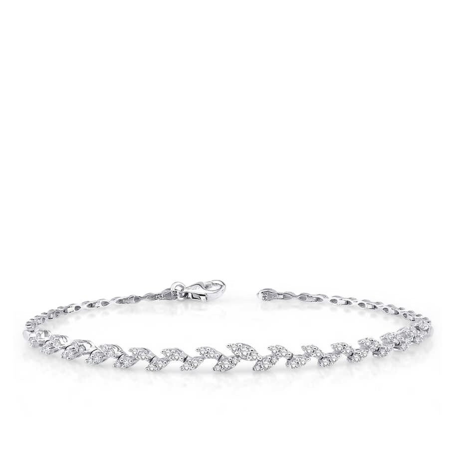Gold Leaf Tennis Bracelet