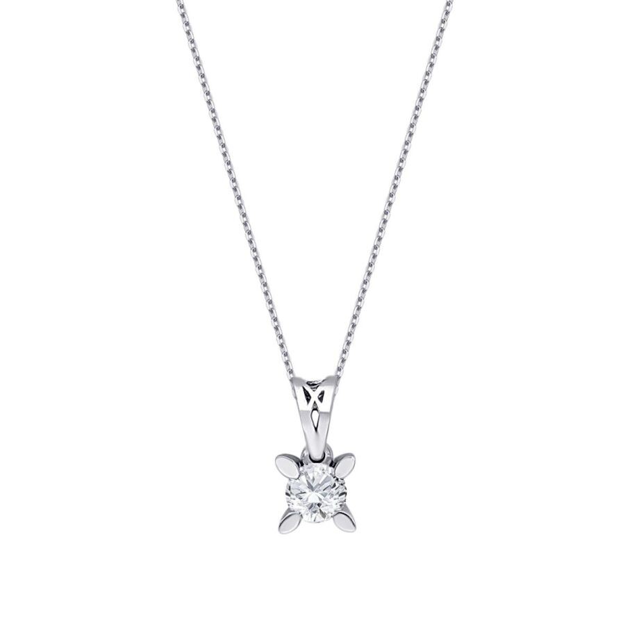 0.06 Carat Diamond Solitaire Necklace