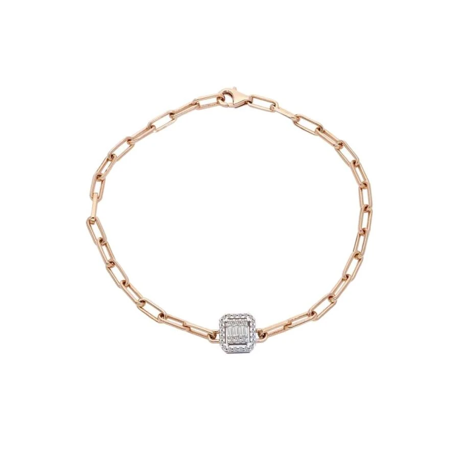0.17 Carat Diamond Baguette Bracelet