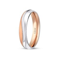 Classic Gold Two-Tone Wedding Band