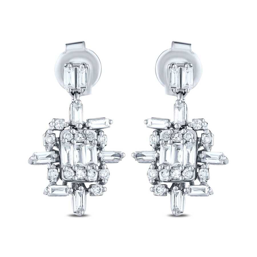 0.57 Carat Diamond Baguette Earrings