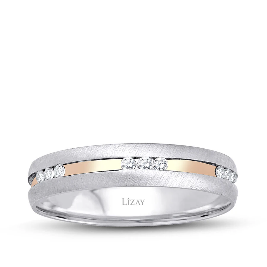 Gold Two-Tone Wedding Band
