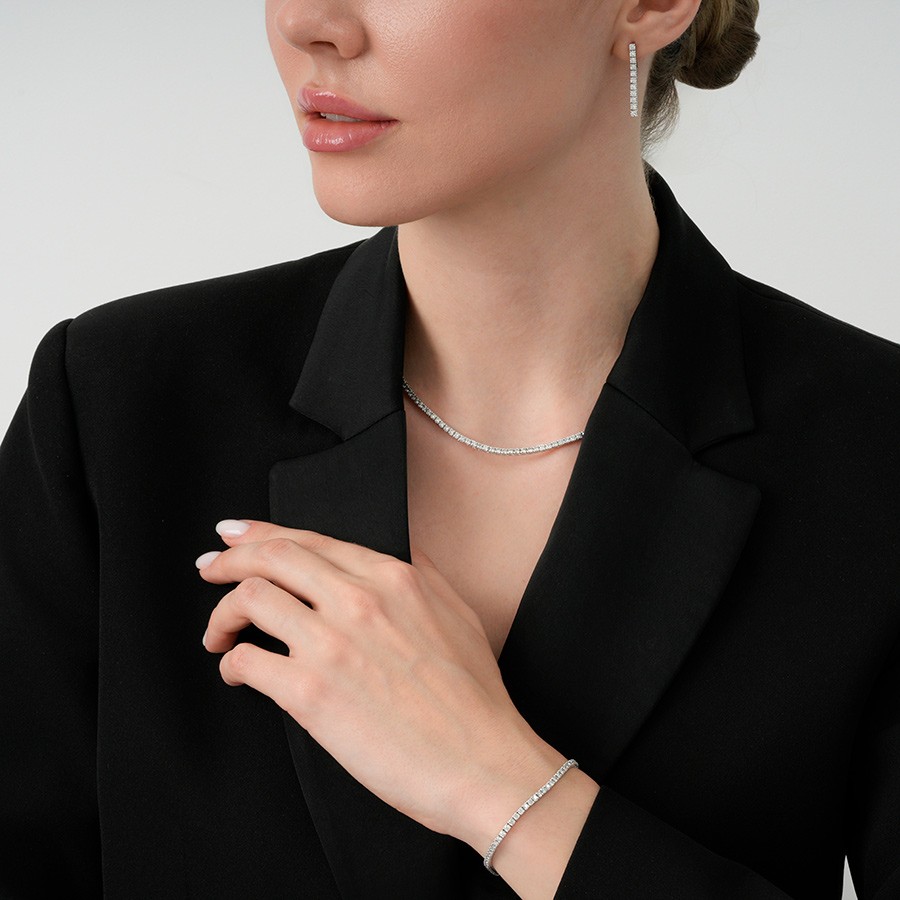 1.63 Carat Diamond Tennis Earrings