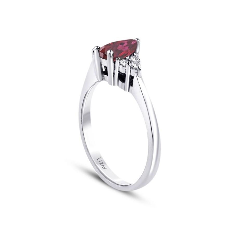 0.51 Carat Diamond Ruby Ring