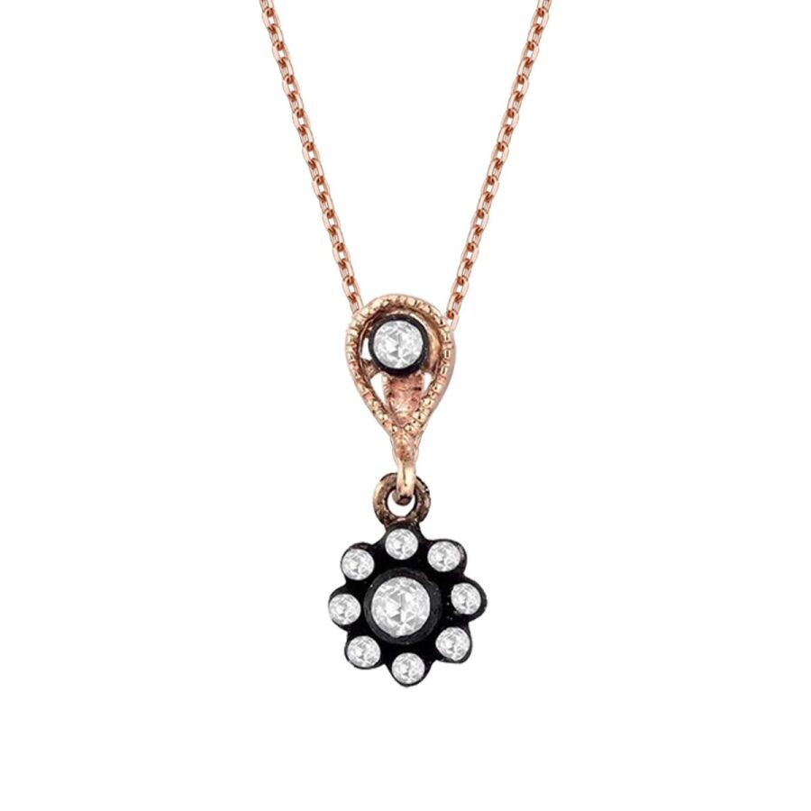 0,25 Karat Diamant Rosen Halskette