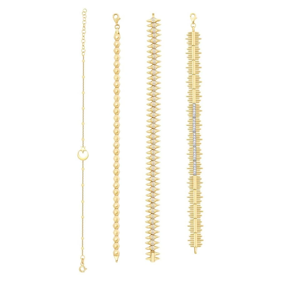 Gold Stone Nail Bracelet