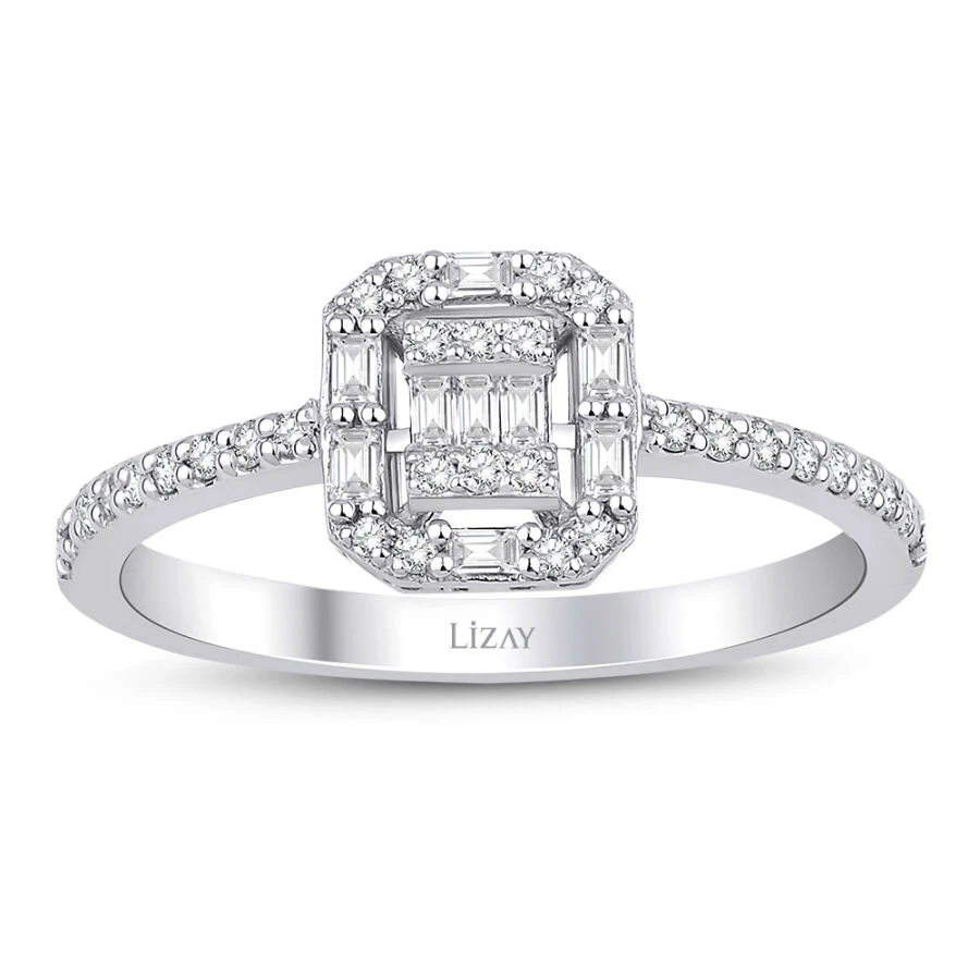 0.28 Carat Diamond Baguette Ring