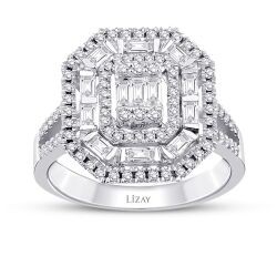 0.74 Carat Diamond Baguette Ring