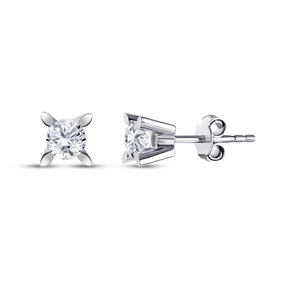 0.60 Carat Diamond Solitaire Earrings