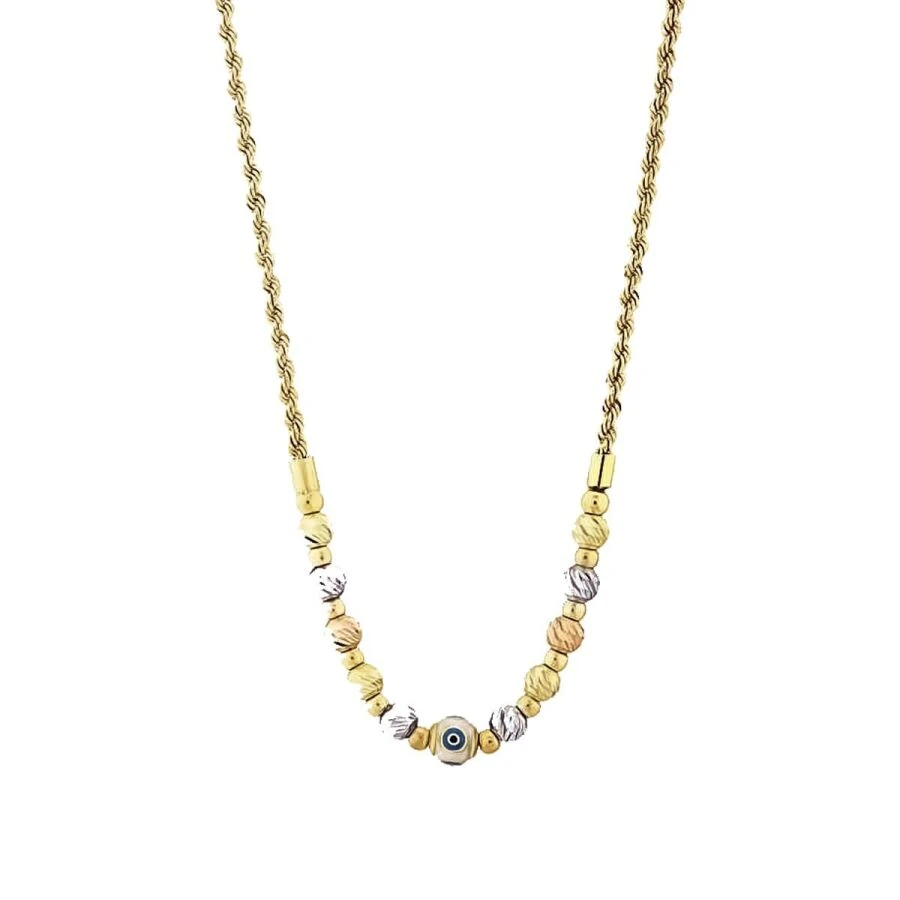 Gold Evil Eye Doric Chain Necklace