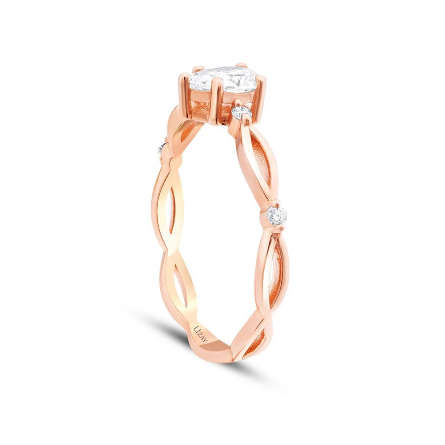 0.44 Carat Diamond Pear Solitaire Engagement Ring