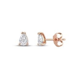 0.40 Carat Diamond Pear Solitaire Earrings