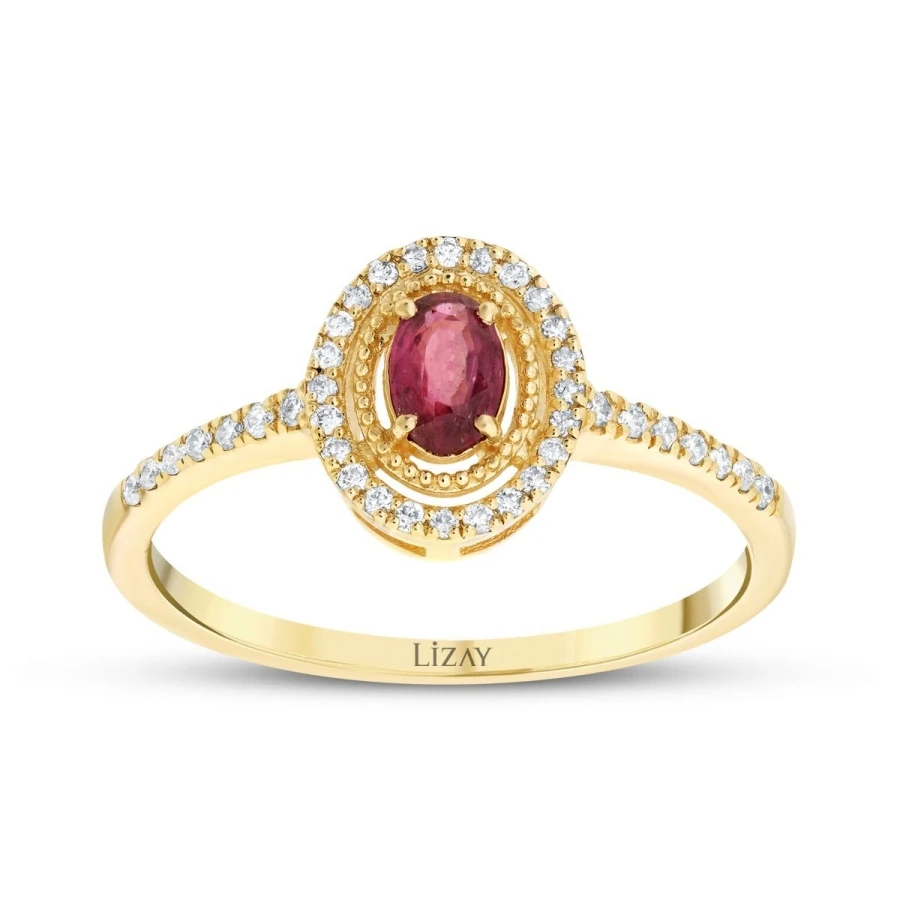 0.41 Carat Diamond Ruby Ring