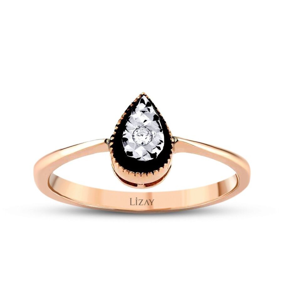0.02 Carat Diamond Pear Trend Ring