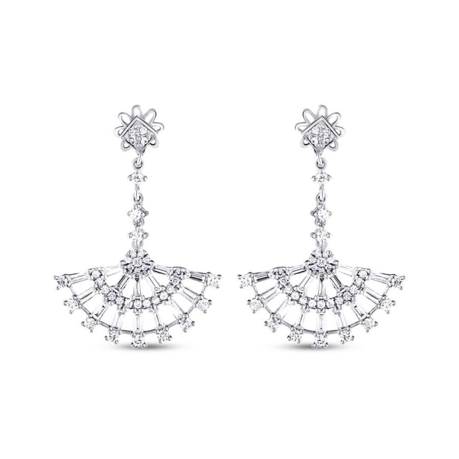1.12 Carat Diamond Baguette Earrings