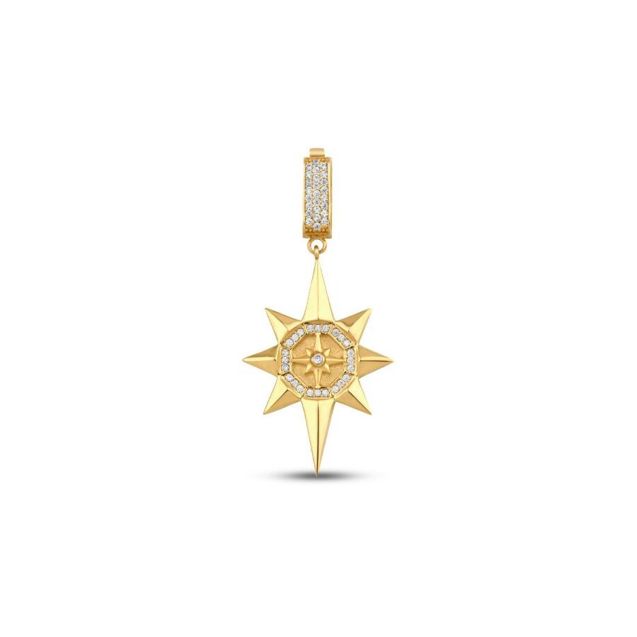 Gold North Star Charm