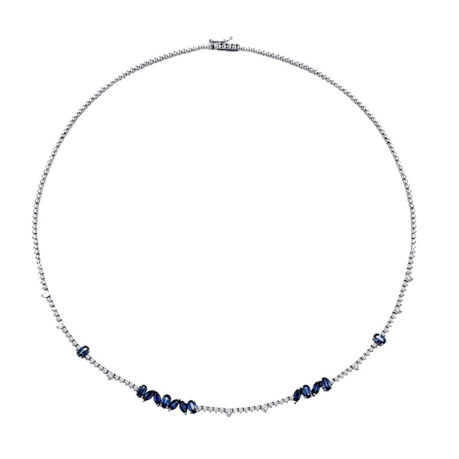5.99 Carat Diamond Sapphire Neckband