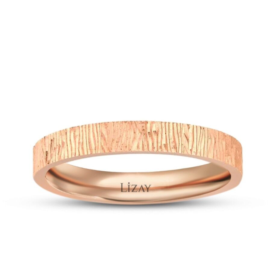 Roségold Gemusterter Ehering