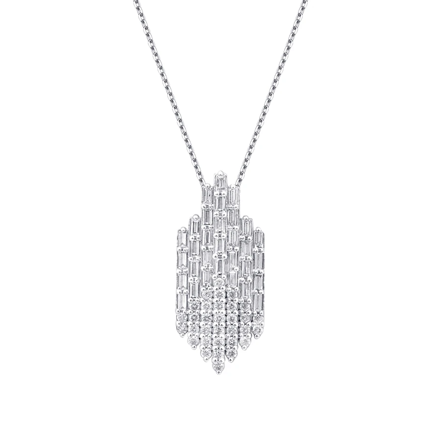 0.61 ct. Diamant Baguette Halskette