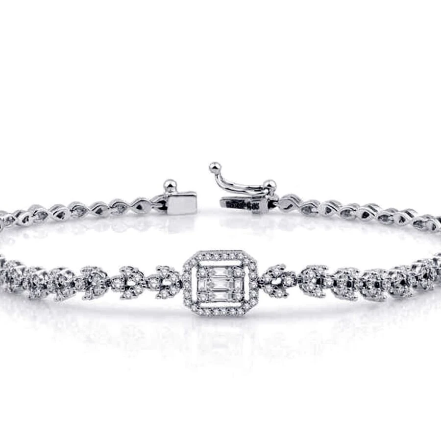 0.90 Carat Diamond Baguette Bracelet