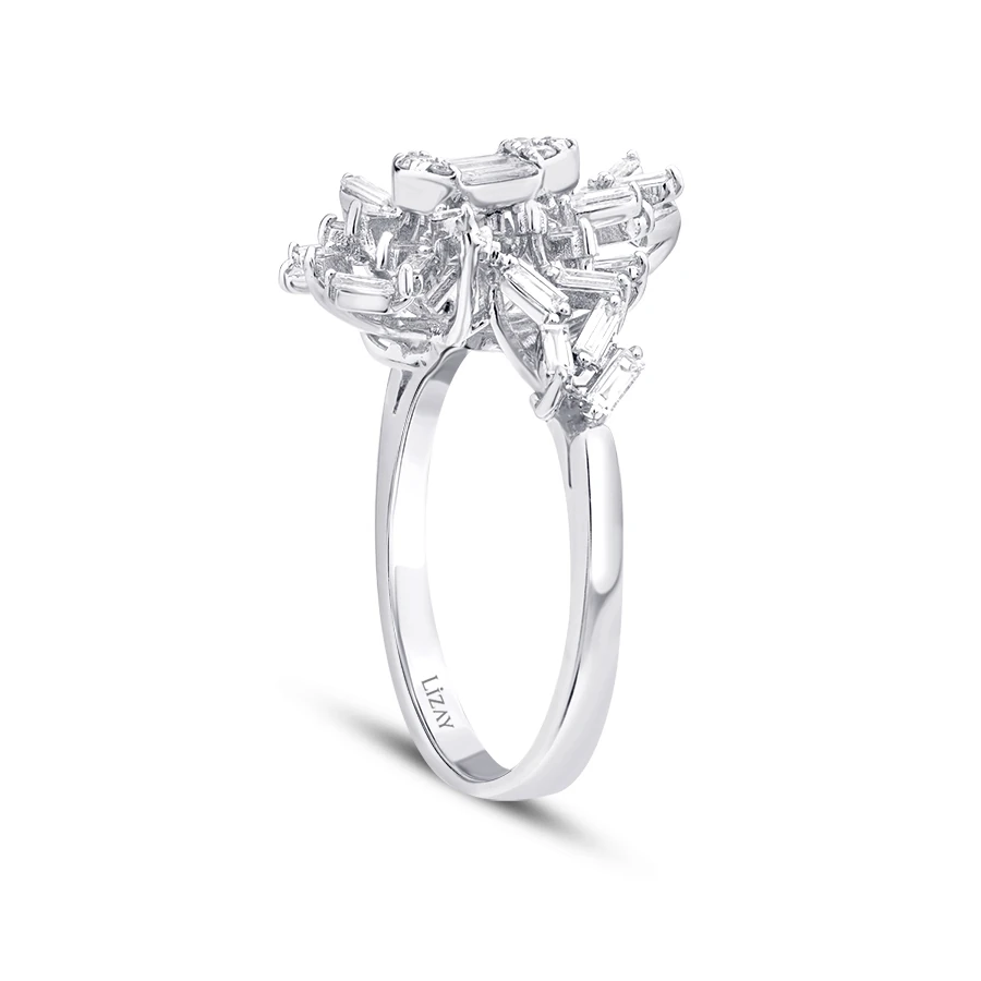 0.79 Carat Diamond Baguette Ring