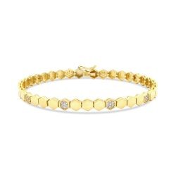 Gold Honeycomb Bangle