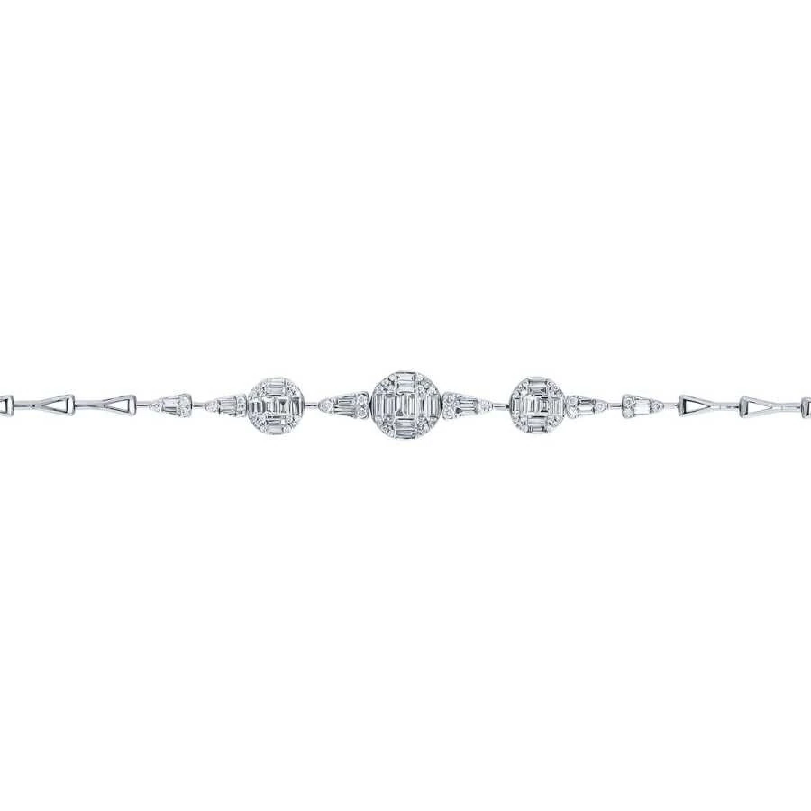 1.12 Carat Diamond Baguette Bracelet