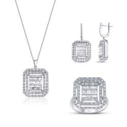 3.22 Carat Diamond Baguette Set