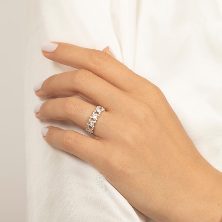 0.83 Carat Diamond Baguette Ring