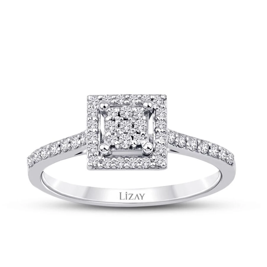 0.25 Carat Diamond Square Ring