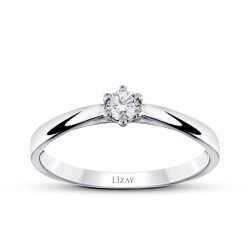 0.15 Carat Diamond Round Solitaire Engagement Ring