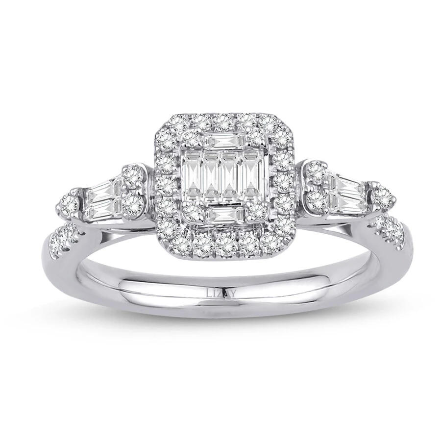 0.46 Carat Diamond Baguette Ring