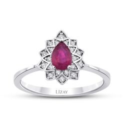 0.70 Carat Diamond Ruby Ring
