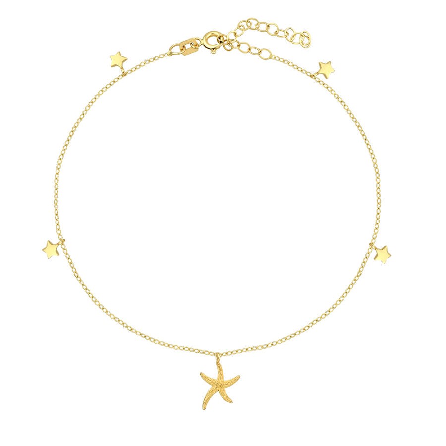 Gold Starfish Anklet Bracelet