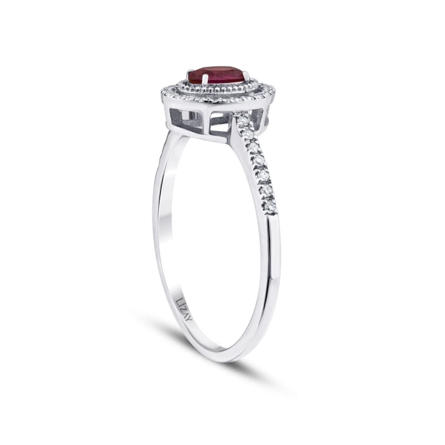 0.41 Carat Diamond Ruby Ring