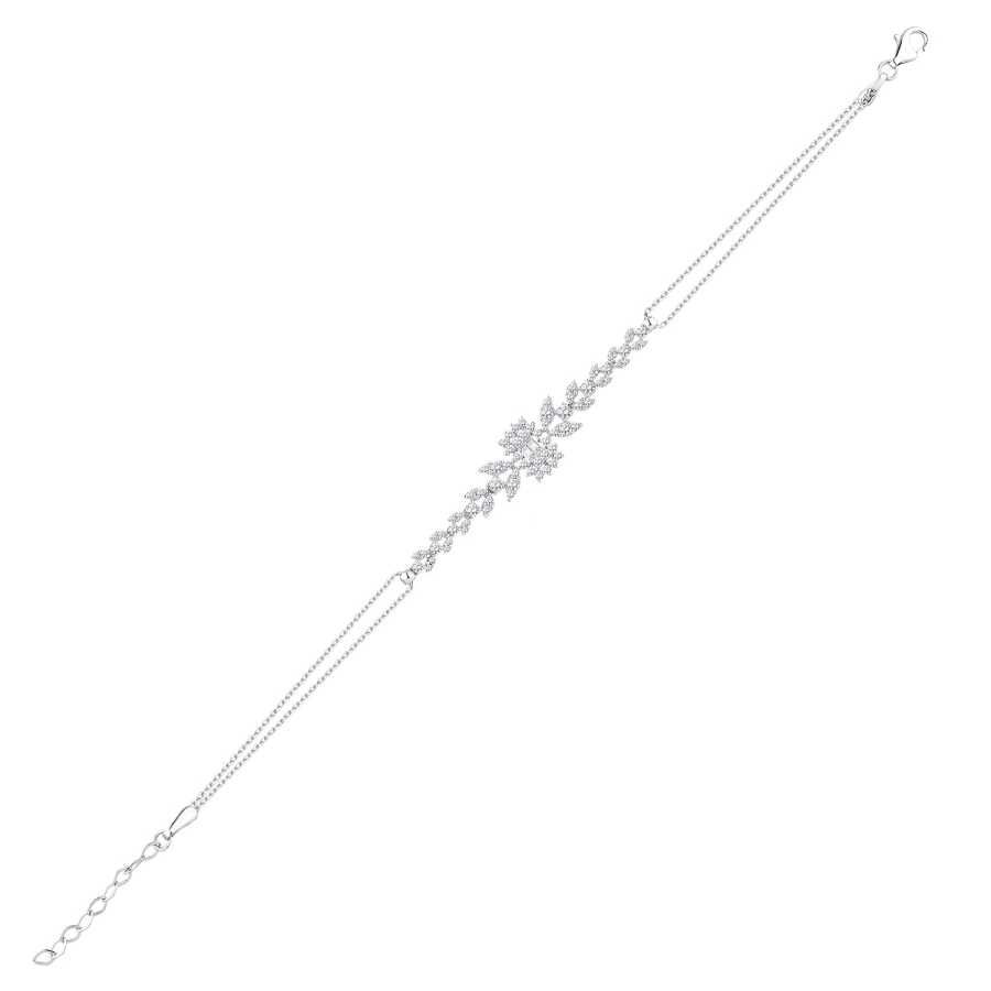 Gold Trend Leaf-Pattern Bracelet