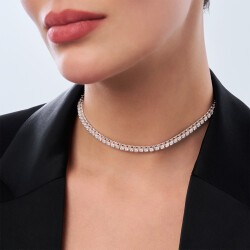 2,45 Karat Diamant Tennis Halskette