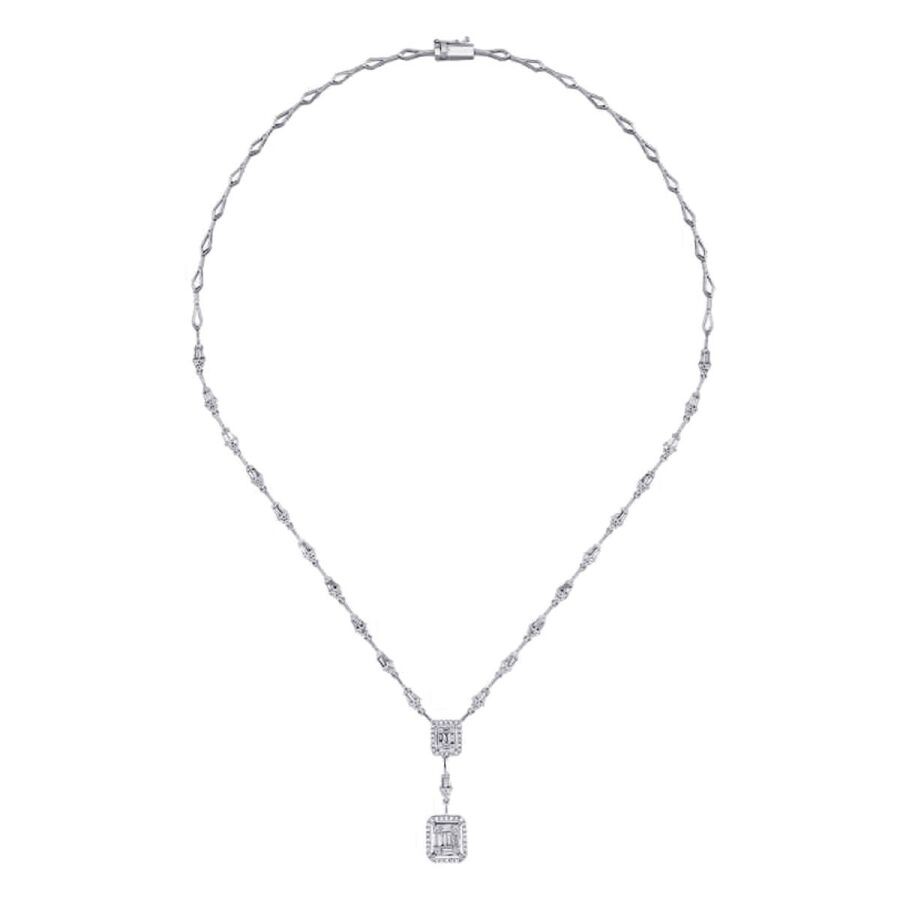 2.10 Carat Diamond Baguette Neckband